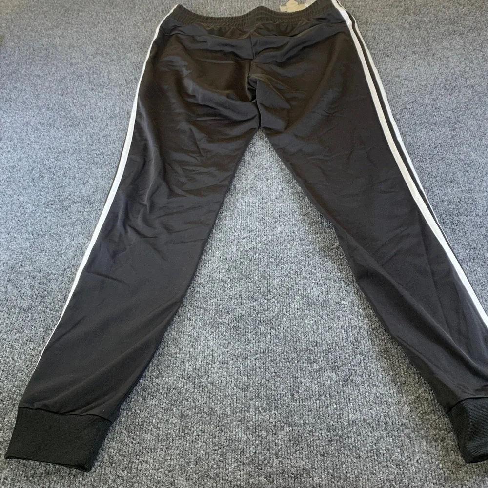 Adidas Mens DP2380 Black White 3 Stripe Track Pants Joggers Size S